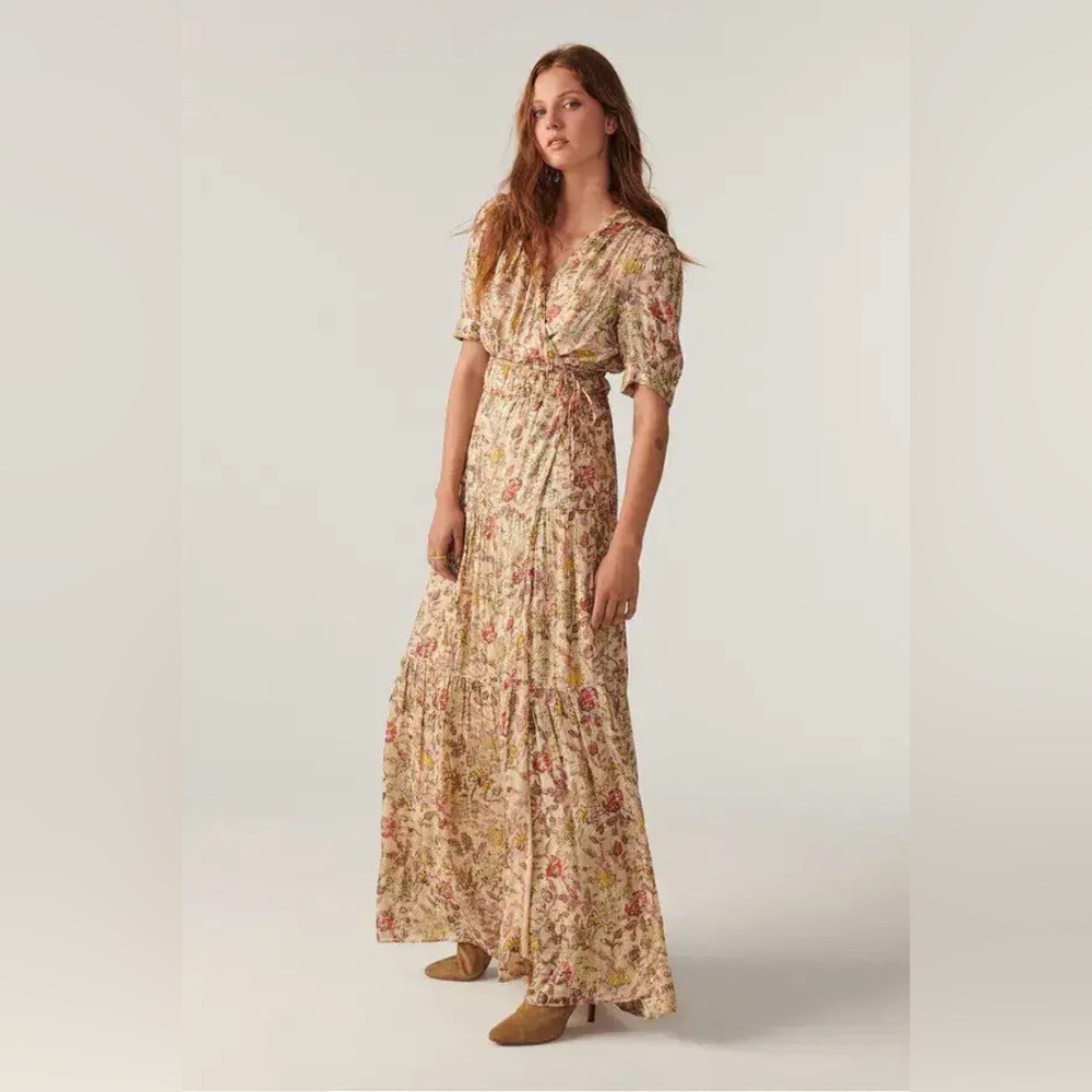 NEW NWT ba&sh Rubi floral printed maxi dress